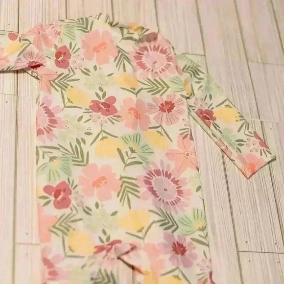 Carter's size 6 months rash guard long sleeve asymmetrical zip pink/yellow/purpl - Picture 12 of 14